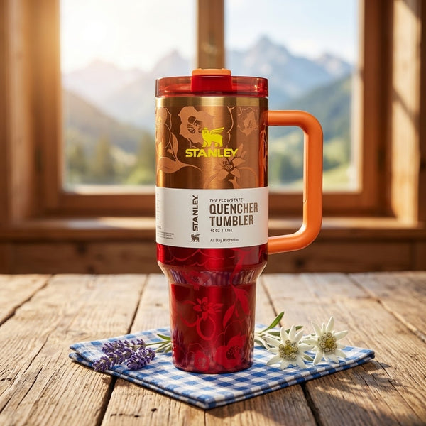 Stanley x Karol G Quencher H2.0 40 oz Insulated Tumbler with Handle, Lid & Straw – Floral