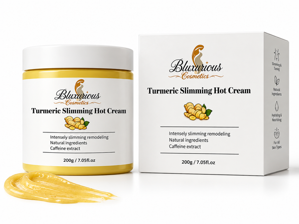 Bluxurious Turmeric Slimming Hot Cream – Firming & Toning Body Cream with Natural Ingredients (200g)