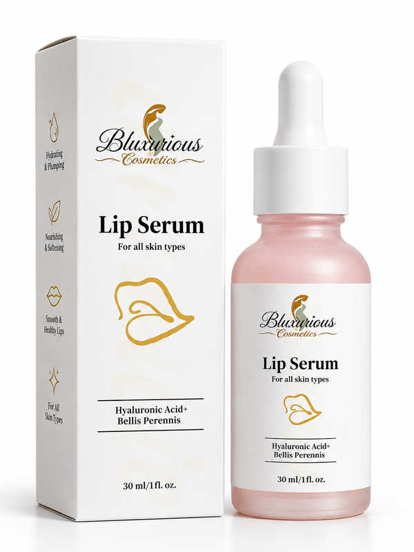 Bluxurious Lip Serum with Hyaluronic Acid & Bellis Perennis – Hydrating & Plumping Lip Treatment (30ml)